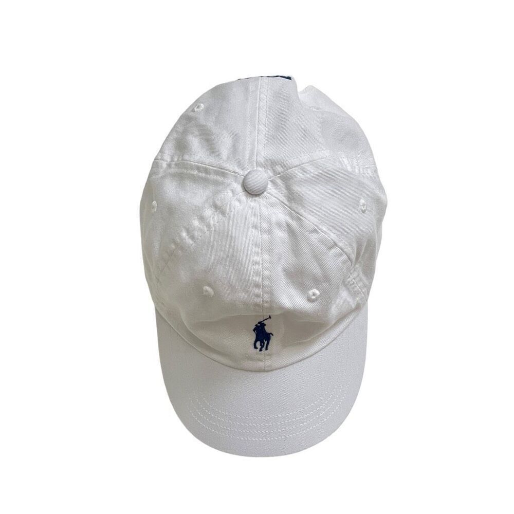 Polo Ralph Lauren Chino Cap in White & Marlin Blue - Picture 4 of 9